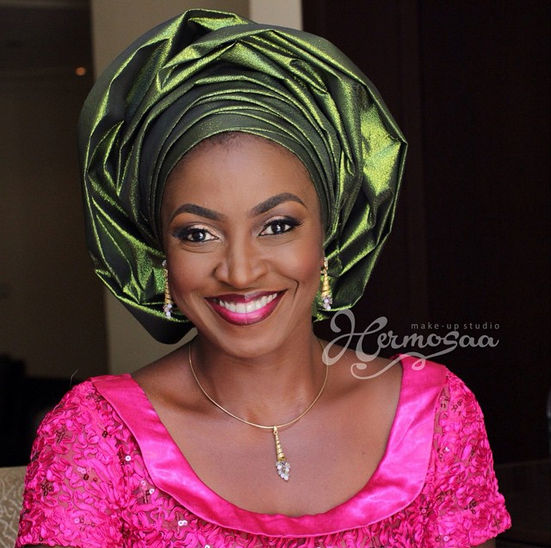 Beautiful actress Kate Henshaw - make up @hermosaa_ng, picture culled from weddaily.com