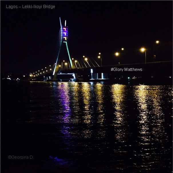 Lagos-Lekki-Ikoyi Bridge reflecting into the water