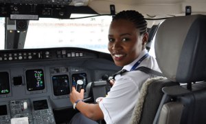 Esther Mbabazi, Rwanda first female pilot, at 24.
